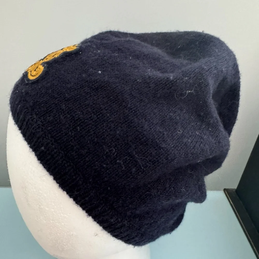 Ralph Lauren girls navy beret size 4-6X 100% wool
